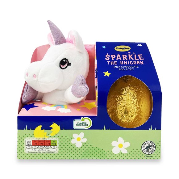 Dairyfine Sparkle The Unicorn Milk Chocolate Egg & Toy 100g